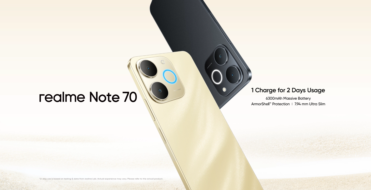 realme - Note 70 - 128GB - 4GB RAM 4G - Gold